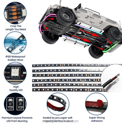 夢の追跡色車のUnderglowのキットの120cm 50cmを防水ネオン ライト