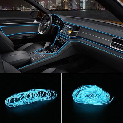 3m変更された車はUSB DIY Tのダッシュボード コンソールLED包囲されたLighが付いているELの冷光ラインをつける