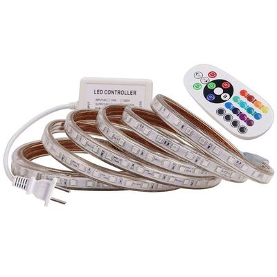 220V 60Led/MはRgbがストリップ12vを導いた5050青い歯のコントローラーと防水する