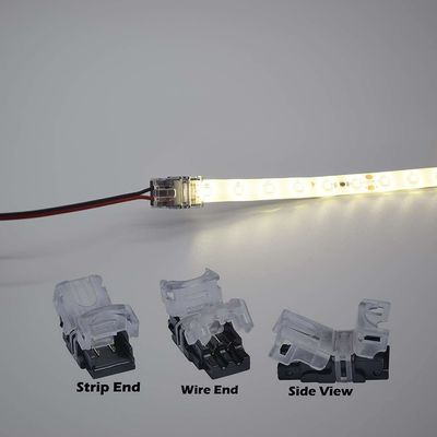 4pin 3pin 2 Pinは10mm軽いコネクターLED付属の末端ワイヤー女性の男性の8mmを導いた