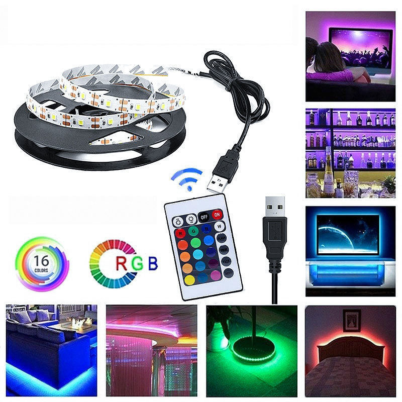 RGB 5V防水スマートなLED音楽ライトはTVのバックライト5050 USB色の変更を導いた