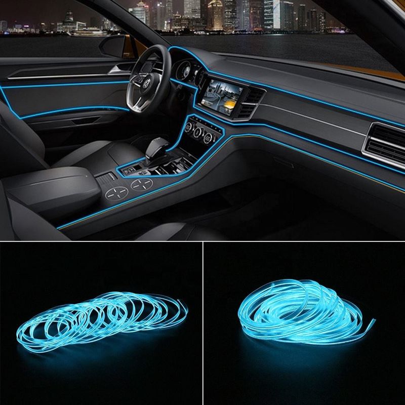 3m変更された車はUSB DIY Tのダッシュボード コンソールLED包囲されたLighが付いているELの冷光ラインをつける
