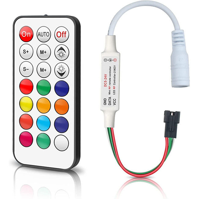 DC5 -24V WS2811 WS2812Bの夢のカラー ストリップ ライトのための小型21Key LEDライト コントローラー