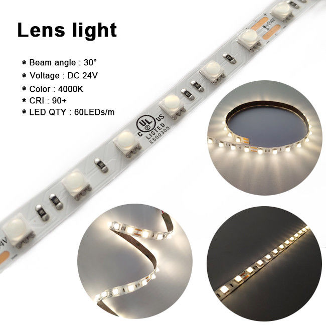 レンズ適用範囲が広いSmd 5050 Rgbは家ライトのためのストリップ60LEDs/M DC 24Vを導いた
