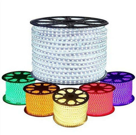 50M 100m/Roll Ip65防水Rgbwの穂軸はストリップ屋外110v 220v SMD2835 5050を導いた