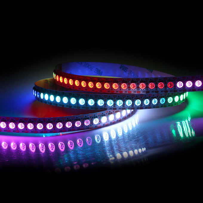 60 144Leds/M魔法5V 12Vピクセル アドレス指定可能なRgbはストリップ5m Fiが滑走路端燈0を導いた10mスマートなWiを導いた